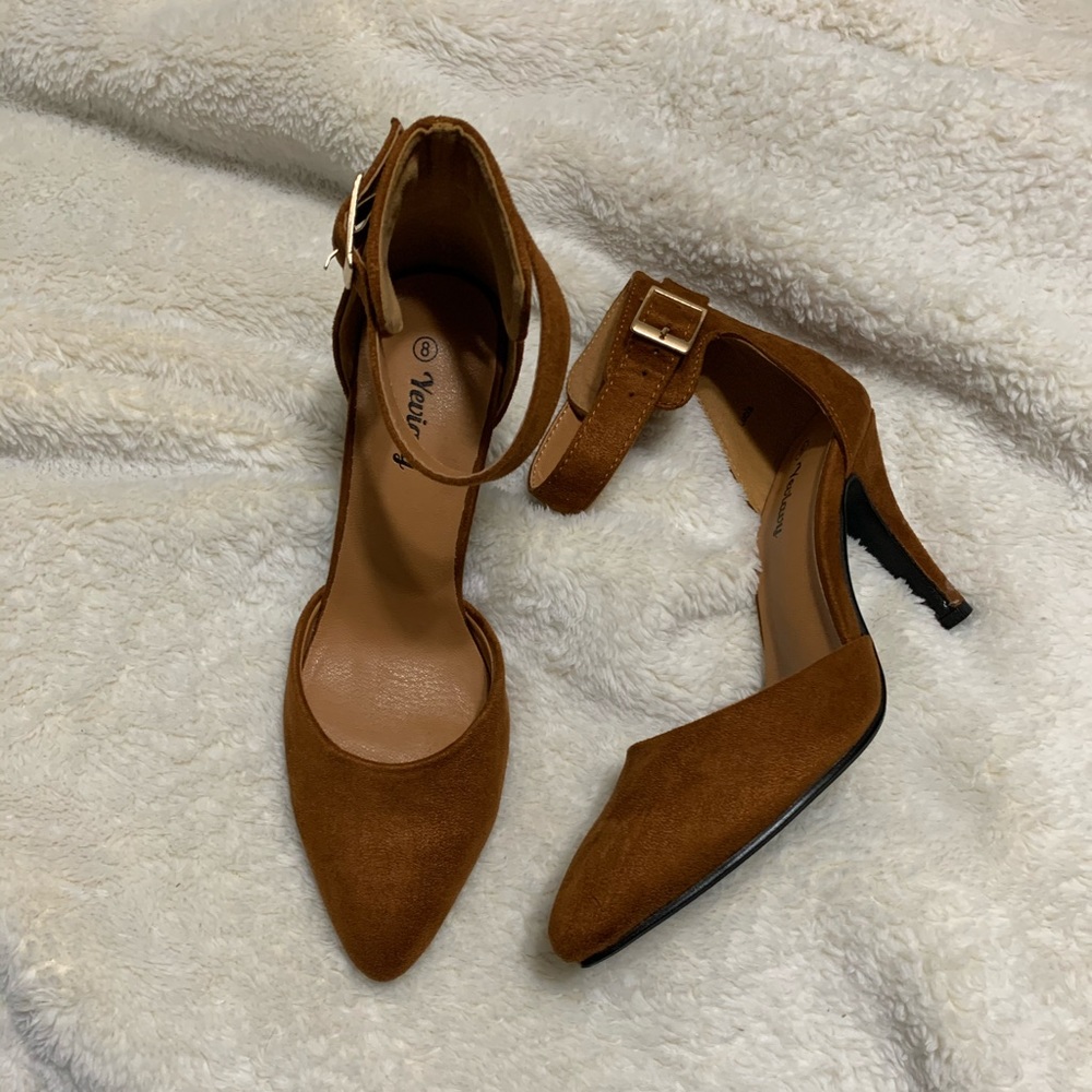 Camel Buckle Heels